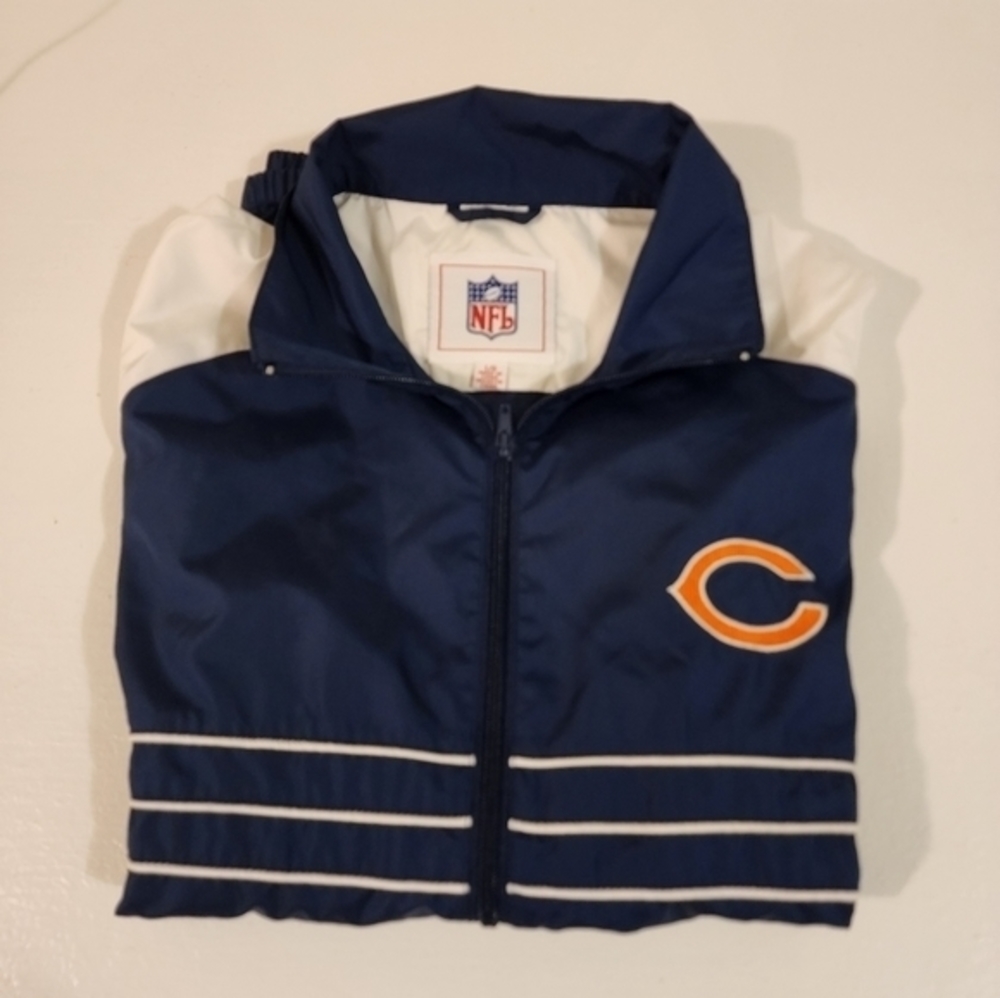 Chicago‎ Bears NFL Team Apparel Zip Up Windbreaker Jacket Mens Size L